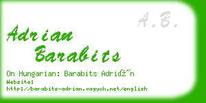 adrian barabits business card